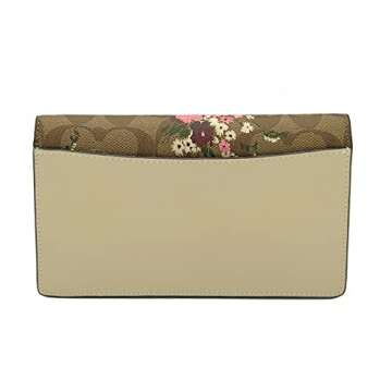 Coach Foldover Clutch Crossbody Bag (Khaki Multi)