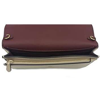 Coach Foldover Clutch Crossbody Bag (Khaki Multi)