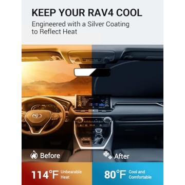 Proadsy Custom RAV4 Windshield Sun Shade - 2019-2025