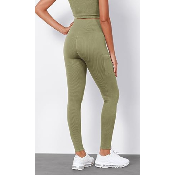 Stylish High Waisted Seamless Leggings with Pockets