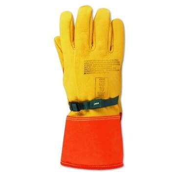MAGID Leather Lineman Electrical Protector Work Gloves, 1 Pair, Size 10.5, 60606PIO95, For Use With Rubber Insulated Gloves