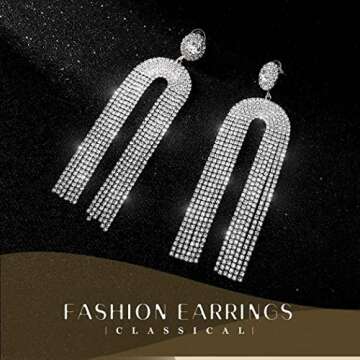 Elegant Rhinestone Chandelier Earrings for Women