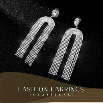 Elegant Rhinestone Chandelier Earrings for Women