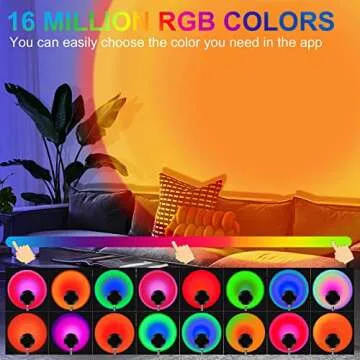 CIUJOY Sunset Lamp with Smart Control & RGB Colors