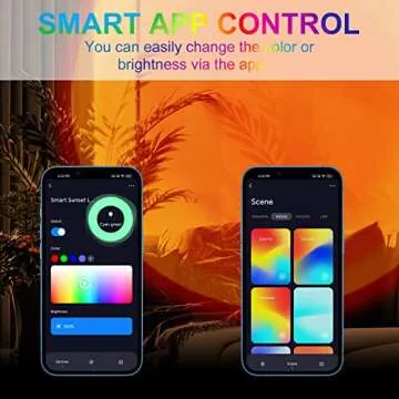 CIUJOY Sunset Lamp with Smart Control & RGB Colors