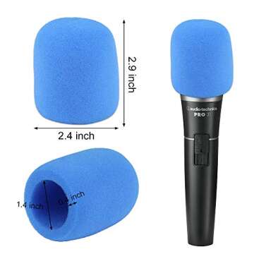 13 Pack Thick Handheld Stage Disposable Microphone Windscreen Foam Cover Karaoke DJ (13 Color)