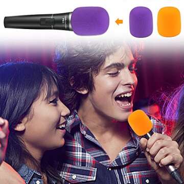 13 Pack Thick Handheld Stage Disposable Microphone Windscreen Foam Cover Karaoke DJ (13 Color)