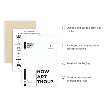 Haus and Hues Retro Video Game Poster Wall Art Decor