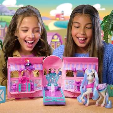 Wild Manes Horse Toys Perla's Clubhouse Trailer Playset with 25+ Interactive Features
