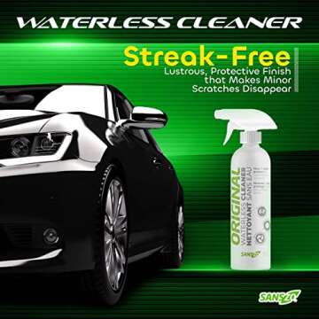 SansZo Total Detail Waterless Car Wash Wax and Polish Spray - Ultimate Vehicle Detailing Solution