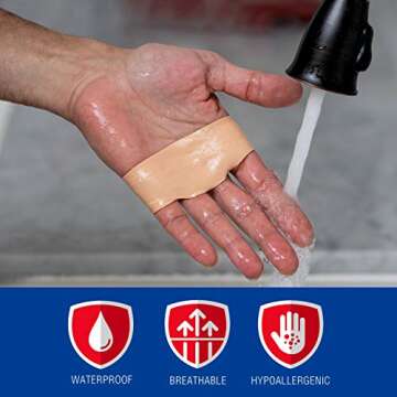 Nexcare Blister Prevention Tape, Waterproof Foam Medical Tape, Sticks Firmly to Skin to Help Prevent Blisters - 1 In x 5 Yds, 1 Roll of Tape