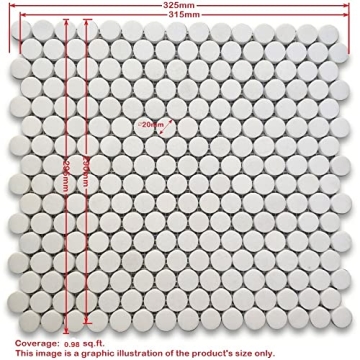 Carrara White Marble Penny Round Mosaic Tile for Elegant Designs