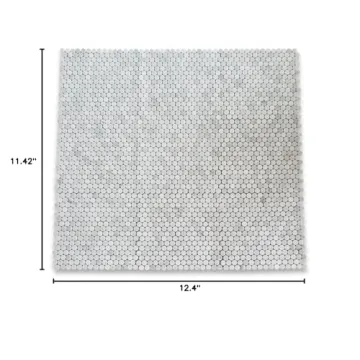Carrara White Marble Penny Round Mosaic Tile for Elegant Designs