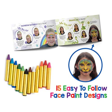 Dress Up America Face Paint Crayon Set for Kids