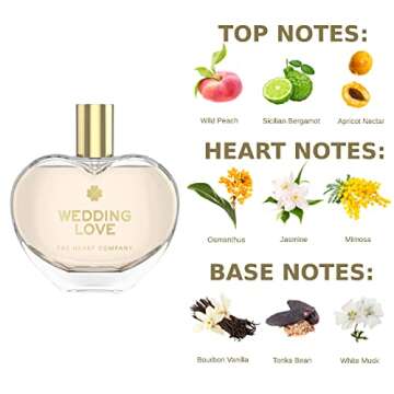 THE HEART COMPANY | Wedding Love Perfume for women | Fruity Sweet Women's Fragrance | Bridal Shower Gift | Wedding Gift for Bride | Vegan & Cruelty-Free EDP 75ml - 2.5 fl oz.