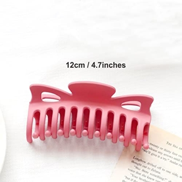 Durable Jumbo Hair Claw Clips for Thick Hair - 4 Packs