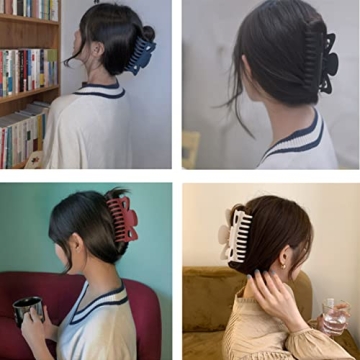 Durable Jumbo Hair Claw Clips for Thick Hair - 4 Packs