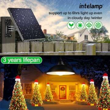 intelamp Solar Pendant Lights, Solar Shed Lights by Remote Control Solar Powered Indoor & Outdoor Li...
