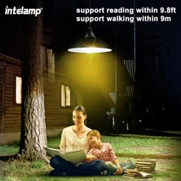 intelamp Solar Pendant Lights, Solar Shed Lights by Remote Control Solar Powered Indoor & Outdoor Lights Hanging Lights for Storage Room Home Yard Porch Balcony
