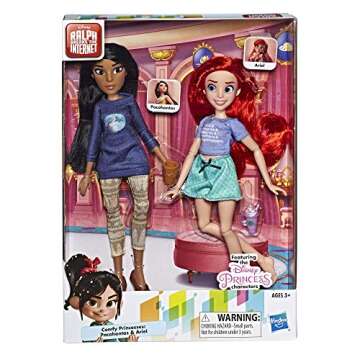 Disney Princess Ralph Breaks The Internet Movie Dolls, Ariel and Pocahontas Dolls with Comfy Clothes...