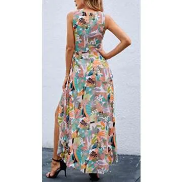 Kormei Floral Maxi Romper Dress for Summer Parties