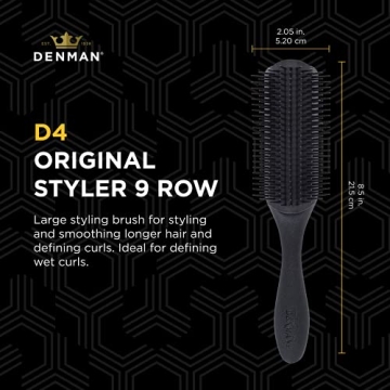 Denman D4 Curly Hair Brush for Styling and Detangling