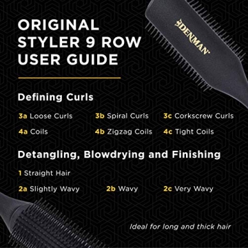 Denman D4 Curly Hair Brush for Styling and Detangling