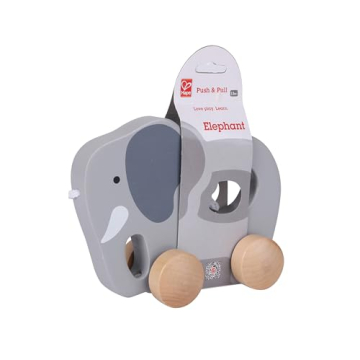 Hape Wooden Elephant Pull-Along Toy for Toddlers