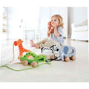 Hape Wooden Elephant Pull-Along Toy for Toddlers