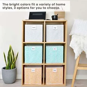 JS Home Storage Cubes - Stylish & Durable 4-Pack Bins