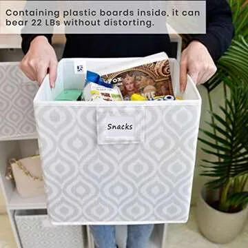 JS Home Storage Cubes - Stylish & Durable 4-Pack Bins