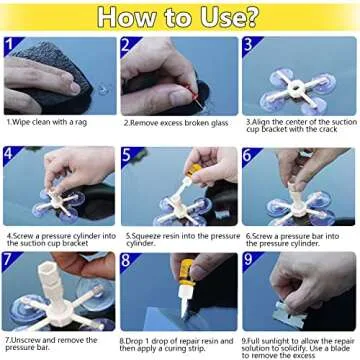 CLAMPER Windshield Repair Kit for Quick Glass Fix