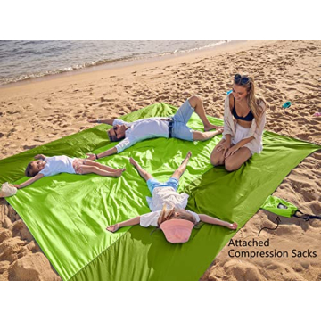 WEKAPO Sandproof Waterproof Beach Blanket Adventure