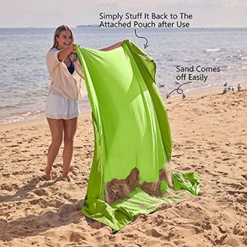 WEKAPO Sandproof Waterproof Beach Blanket Adventure