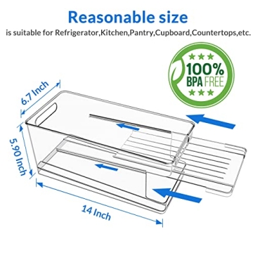 BingoHive Rolling Soda Can Organizer for Refrigerator Can Dispenser for Beer Soda Seltzer Pop Can Soda Organizer for 10 Standard Size 11.15oz or 12oz Cans Holder Storage Pantry Organization