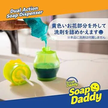 Dual Action Soap Dispenser Easy to Clean and Refillable
