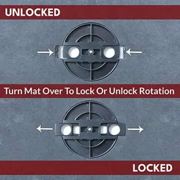 Madam Sew Self Healing Cutting Mat, 12x12 Rotating Cutting Mat for Quilting, Sewing and Crafts Features 360 Degree Rotation, Lockable Non-Slip Base and Accurate Grid and Bias Lines for Precise Cuts