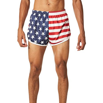 Soffe Men's Ranger Panty Swim Trunks USA Flag Design