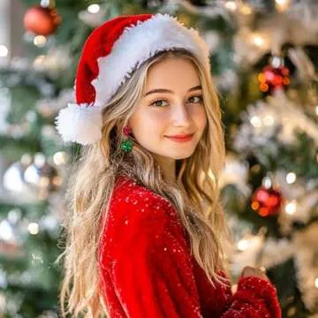 Christmas Earrings For Women Dangle Jewelry: Red And Green Christmas Bow Earrings Festive Christmas Earrings Holiday Earrings Dangling Xmas Drop Earrings Christmas Jewelry Gifts Christmas Ball Earring