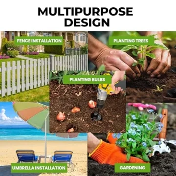 K-Brands Auger Drill Bit for Planting 2 Pack 1.6 x 16 Inch & 3.5 x 16 Inch Set – Garden Spiral Hole and Bulb Planter Tool for Umbrella Holes - Compatible with 3/8 Inch Hex Drive