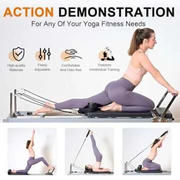 soges Foldable Pilates Reformer Machine for Home Gym, Pilates Workout Equipment for Beginner, Cardio Fitness High Strength Rebounder, Up to 300 lbs Weight Capacity