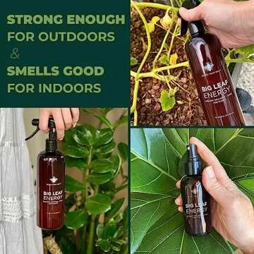 Big Leaf Energy : 4 OZ Trial Size : Ready-to-Use Spray for Plant Wellness : Organic Leaf Shine and Bio Protectant