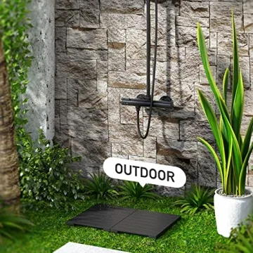 Waterproof Bamboo Bath Mat for Stylish Indoor Outdoor Use