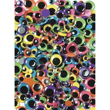 Creativity Street Peel and Stick Wiggle Eyes - 100 Pieces for Kids' Art