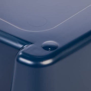 IRIS USA Large Cat Litter Box with Scoop, Open Top Cat Litter Pan, Navy