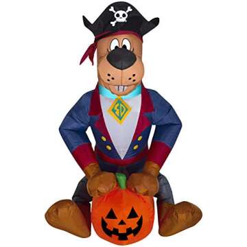 Gemmy 3' Scooby Pirate Inflatable for Halloween Fun