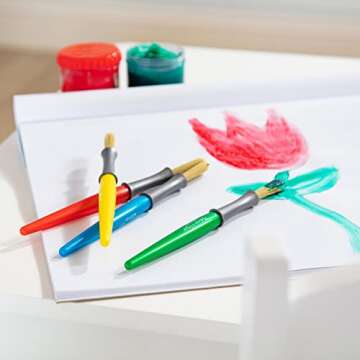 Melissa & Doug Large Paint Brush Set With 4 Kids' Paint Brushes