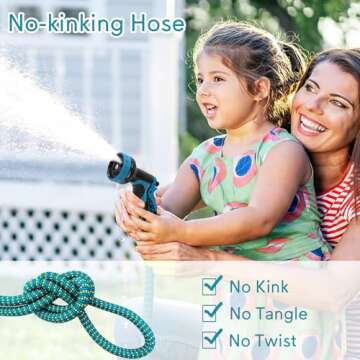 75 ft Expandable Garden Hose with 10 Pattern Nozzle