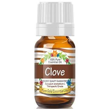 Pure Gold Essential Oils - Clove Essential Oil - 100% Pure for Soothing Ambiance - 0.33 Fluid Ounces