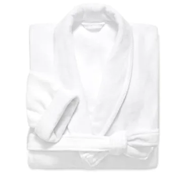 Luxurious Brooklinen Super-Plush Unisex Robe – 100% Cotton, Large in White